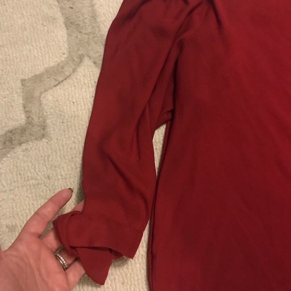 Loft Blouse: Red Off-the-shoulder 🌹 - Picture 2 of 6